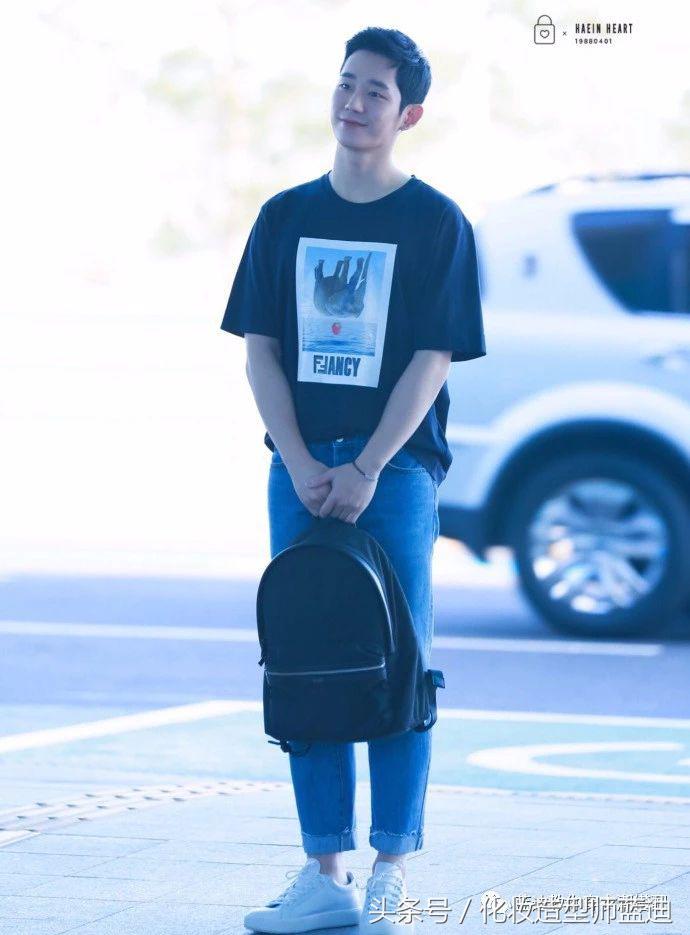 王俊凯和丁海寅,丁海寅橙色长袖机场