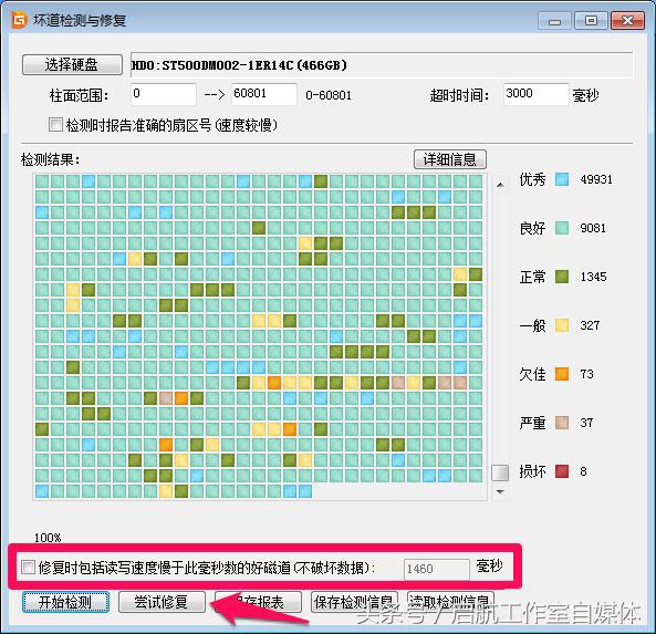 电脑硬盘有坏道什么软件可以修复,硬盘坏道检查100多个严重能修复吗