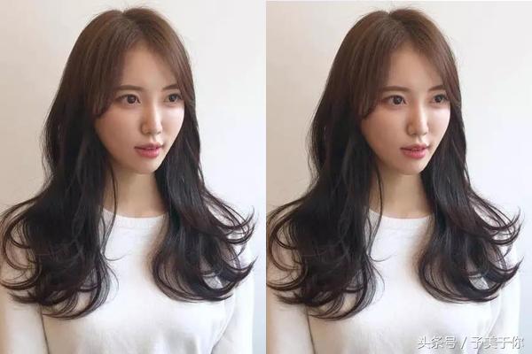 适合头发稀少大波浪卷中长发,过肩烫发怎么扎头发好看又简单