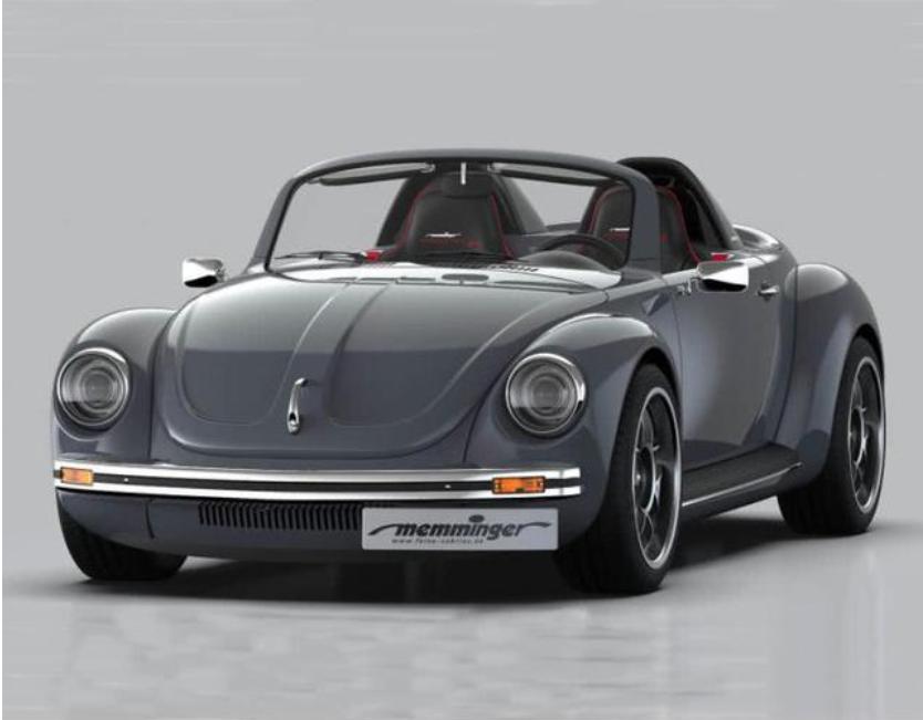 最复古的大众甲壳虫!双门双座敞篷设计,看起来酷似保时捷