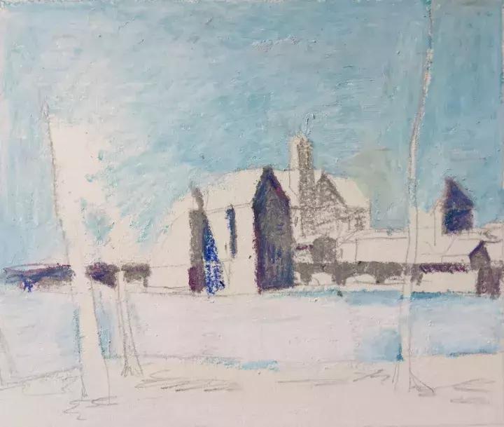 三分钟，教你用油画棒画一幅绝美风景画！