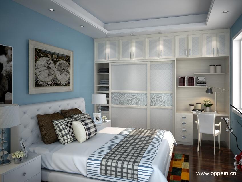 书房卧室一体衣柜,书房衣柜一体