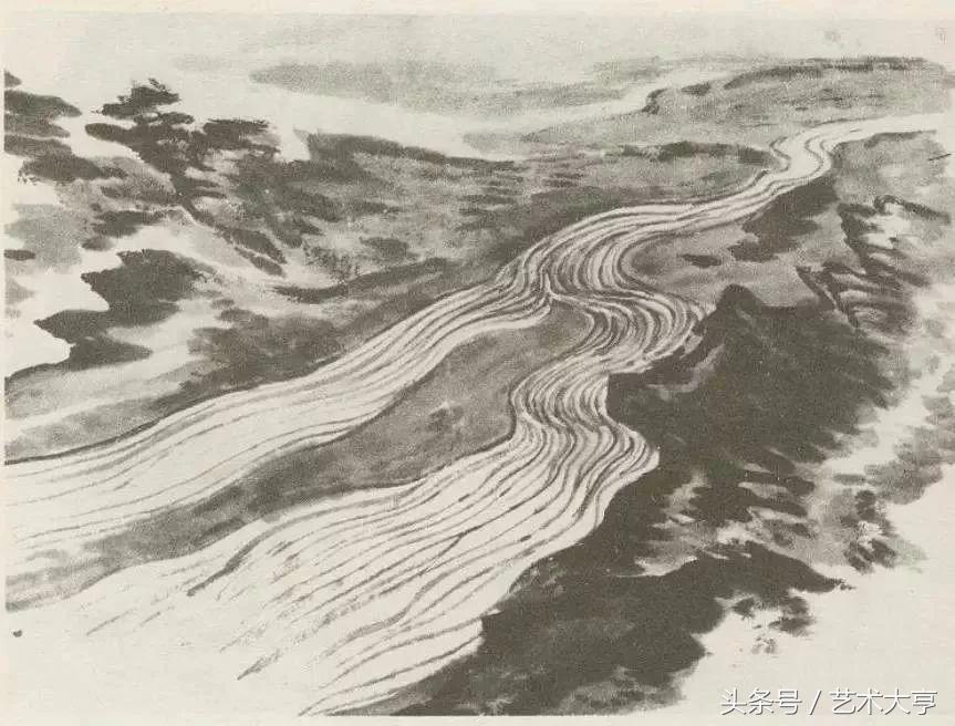 国画怎么画水中的山,画水国画教程