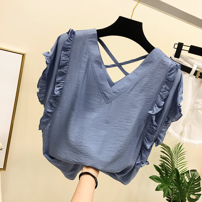 女休闲时尚今年最火的雪纺衫,一塌糊涂的雪纺衫