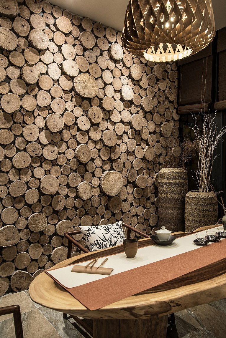 室内设计茶室,茶空间设计侘寂风格