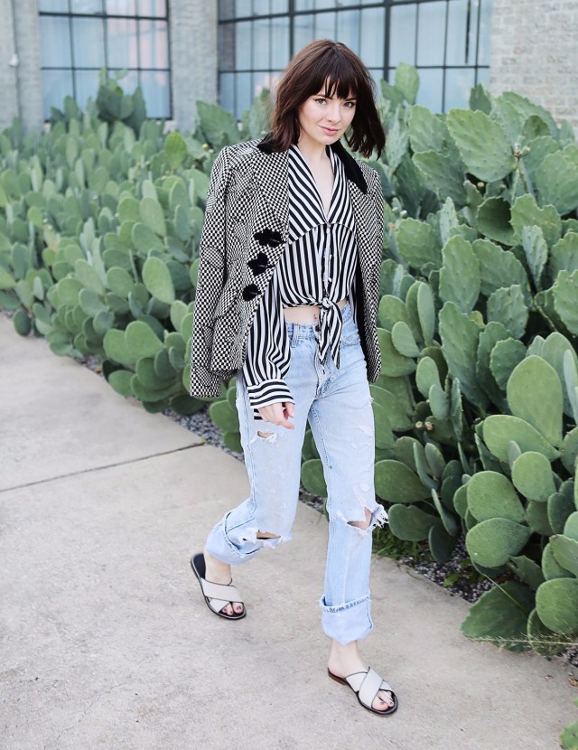 露趾半拖鞋夏日懒人凉拖,无跟洋气时髦拖鞋