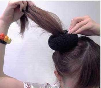 儿童盘发公主戴皇冠,7-12岁儿童简单盘发