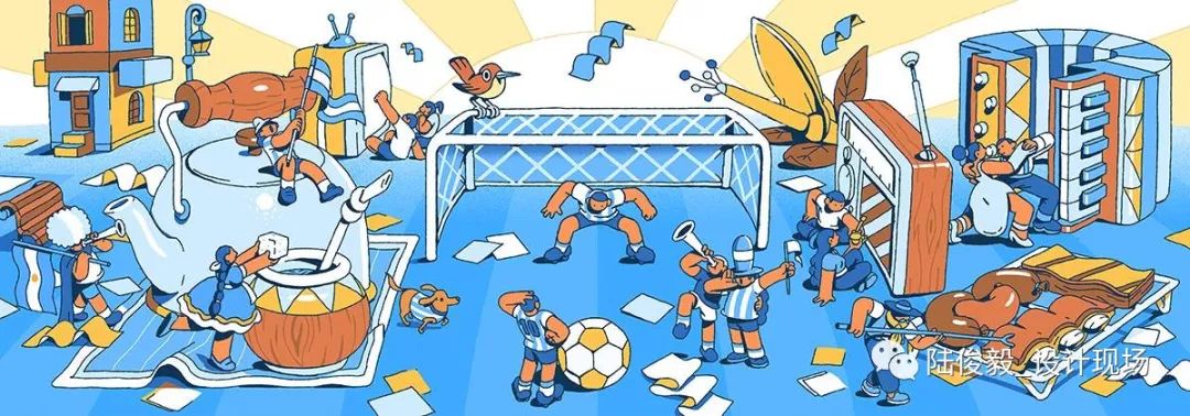 色彩构成世界杯插画图案,世界杯主题涂鸦