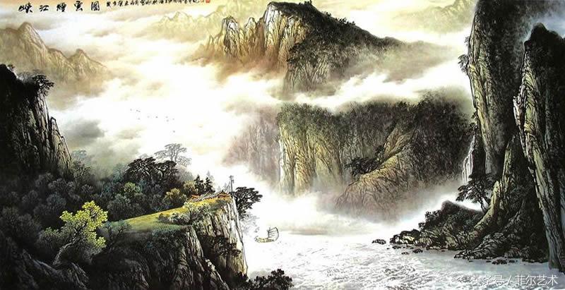 曾刚彩墨山水画着色技法完整版,曾刚彩墨山水画房子的画法视频