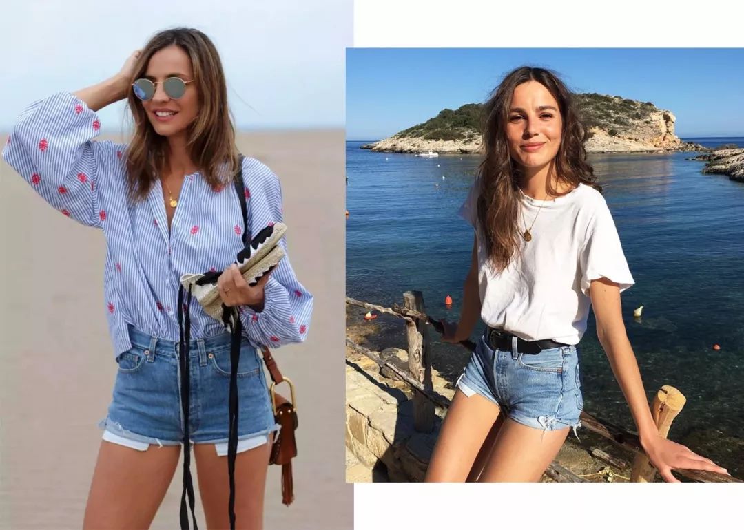 宽松牛仔短裤怎么穿才不显腿短,最适合自己的牛仔短裤