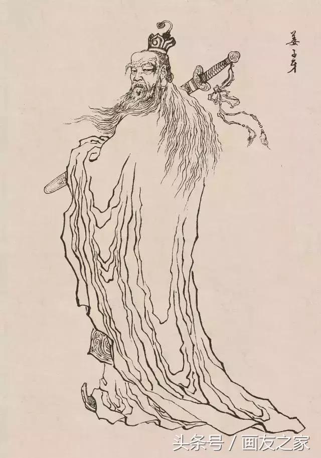 素材古代白描人物120图果断收藏,白描中国古代刀马人物图谱