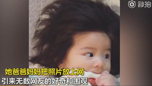 赢在起跑线上的孩子视频搞笑,萌娃发量惊人好像蒙奇奇