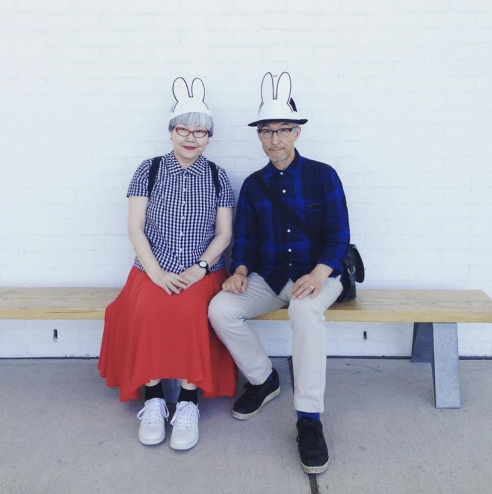 日本网红夫妇穿搭七十岁,日本bonpon夫妇穿搭