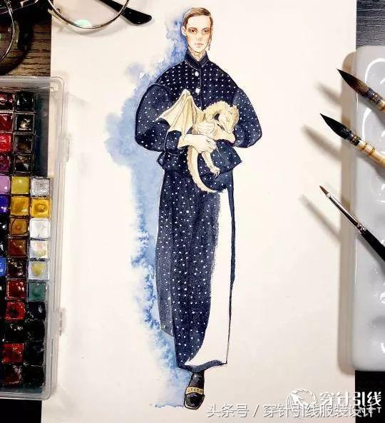 日常服装手绘效果图,时装效果图手绘线稿