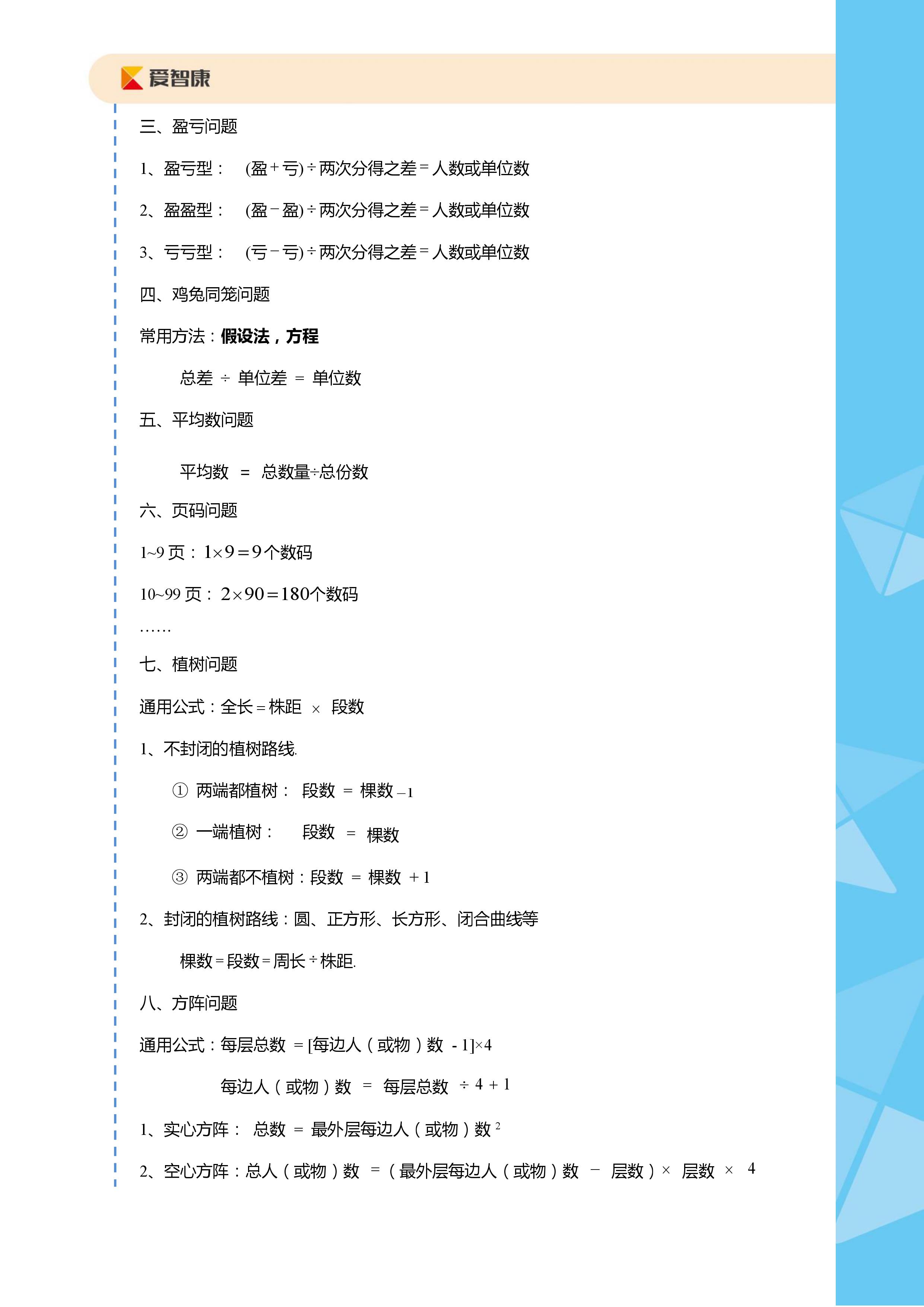 小学奥数知识点总结附精简例题,奥数的奥妙