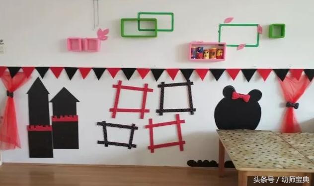 米奇英式风格环创,米奇城堡主题环创