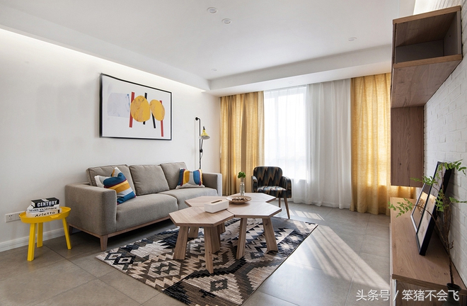 郑州120平方三室一厅装修现代简约,宜家风装修风格简约