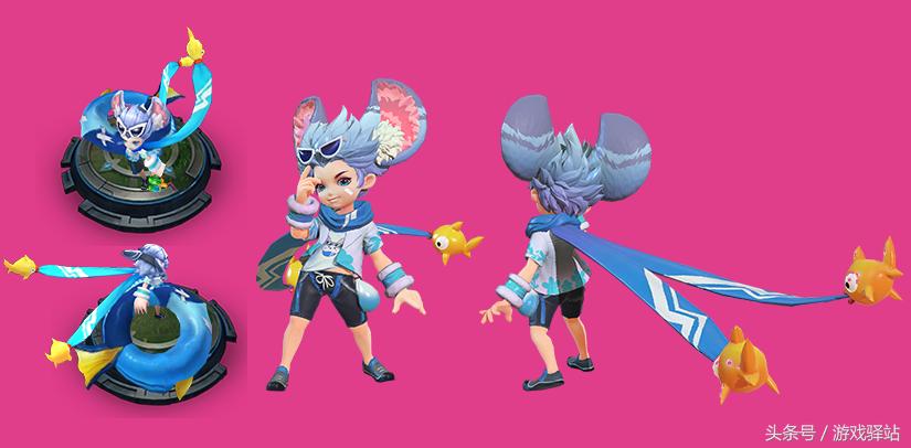 王者荣耀：李元芳888皮肤技能特效演示，奶油冰棒配泳圈很给力