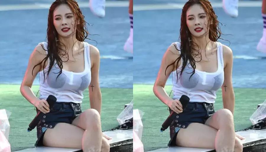 这是性感还是露骨？韩国女歌手金泫雅“透视湿水舞台照”惹争议