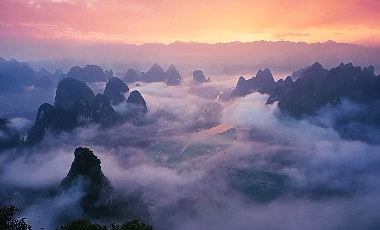 桂林山水美如仙境,世界之美桂林山水