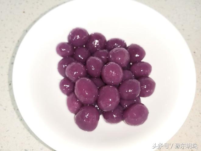 手工Q弹紫薯芋圆做法,百分百一次成功,不粘不散,做法太简单了