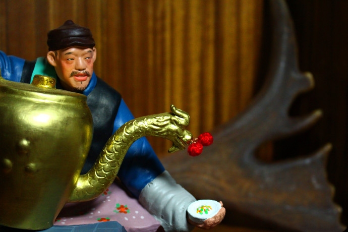 天津龙嘴壶茶汤,天津时调龙嘴大铜壶