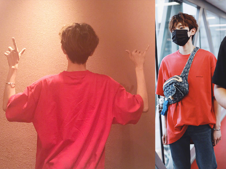 tfboys易烊千玺个人solo红衣,tfboys七周年演唱会易烊千玺服装