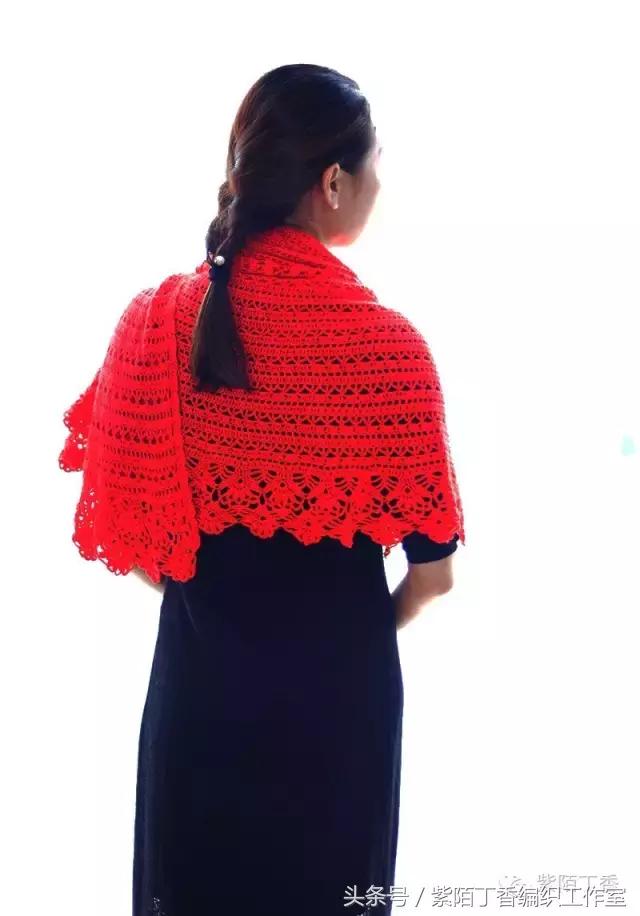 月神披肩紫陌丁香高清图解,紫陌丁香大披肩