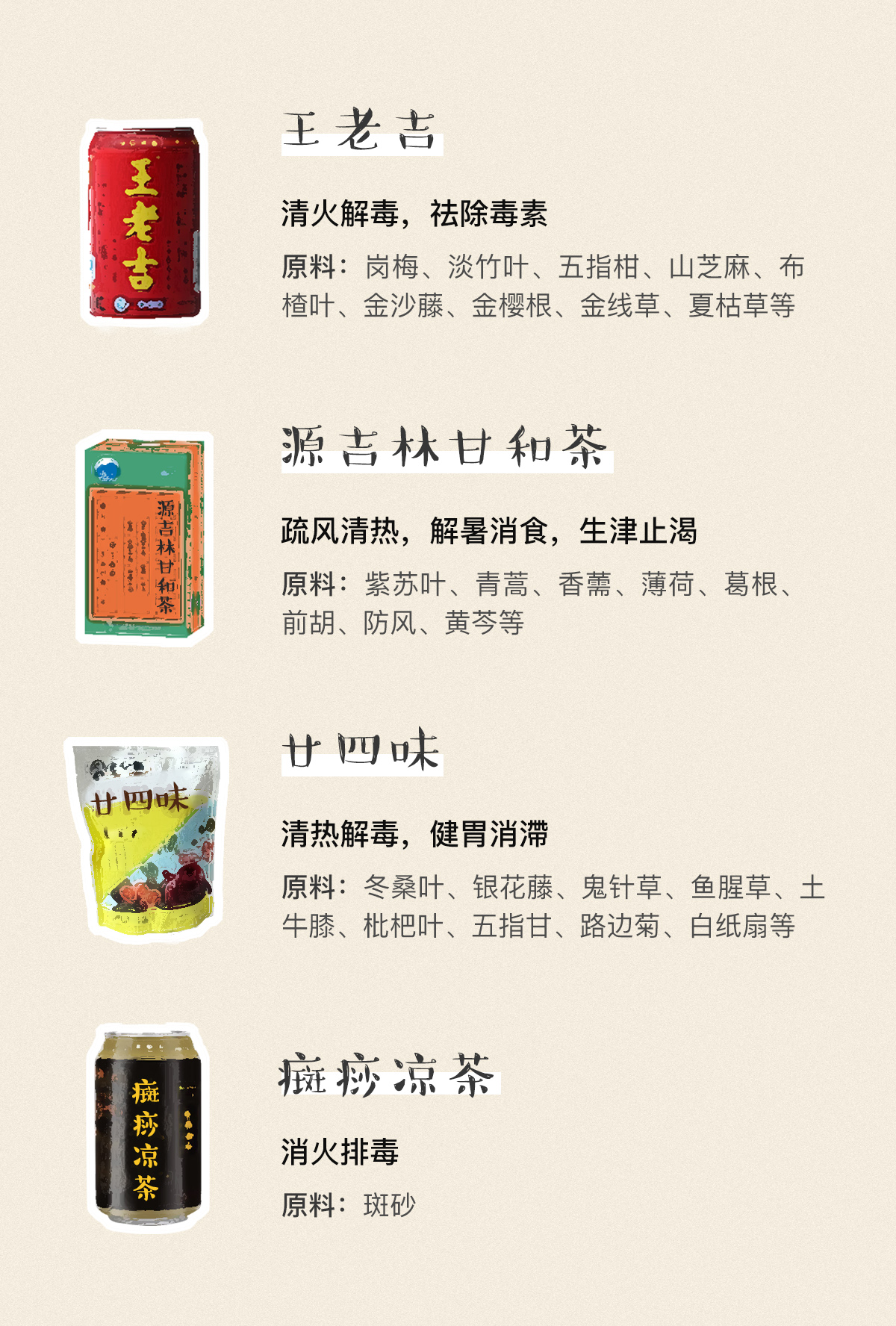 王老吉凉茶小瓶,正宗红罐凉茶王老吉