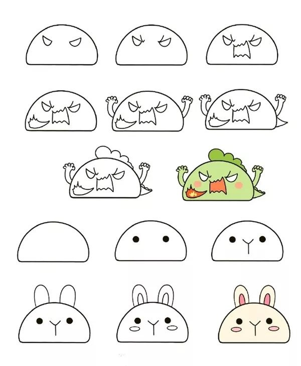 怎么画手帐简单又漂亮小动物,可爱的小动物简笔画手帐