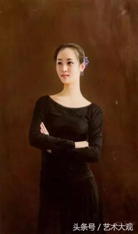 朝鲜风格人物村庄的油画,朝鲜张元吉写实油画人物作品欣赏