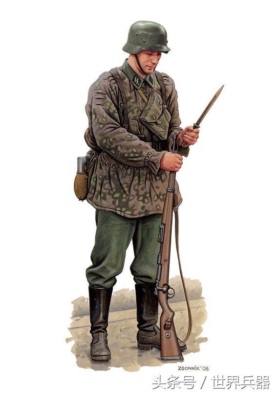 波波沙冲锋枪德军缴获版,二战德军正面图画