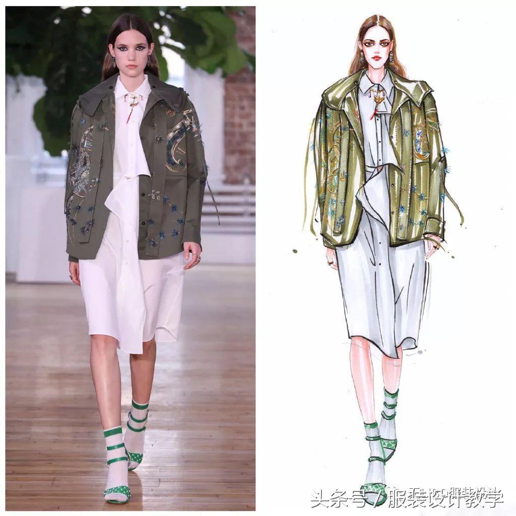 笔尖上的秀场！用一只马克笔带你穿梭各大秀场（成衣vs手绘）