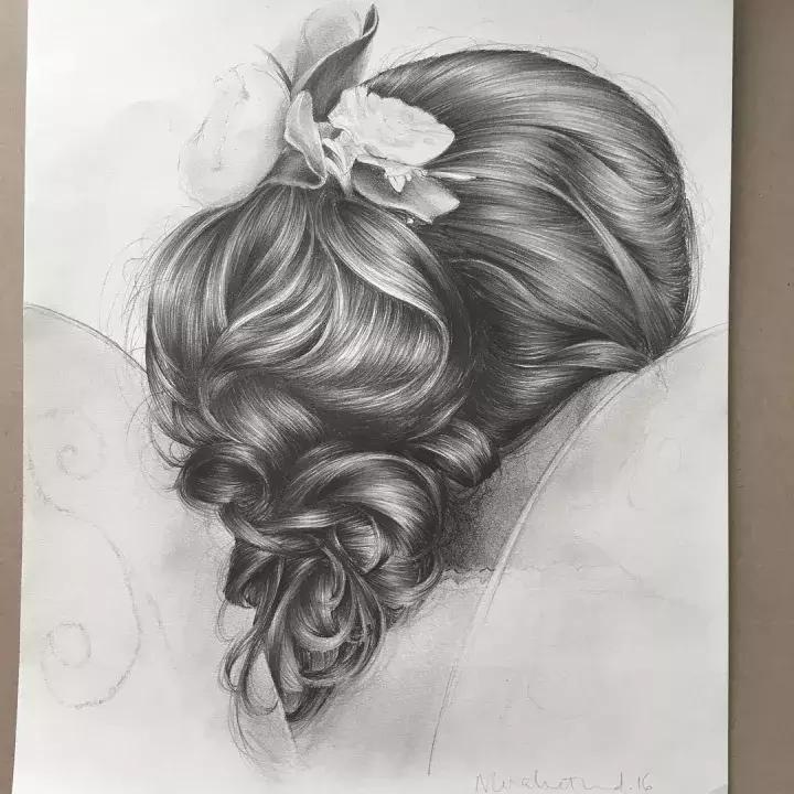 柔顺的长发很容易引人遐想，一起来看看画师笔下的头发如何表现