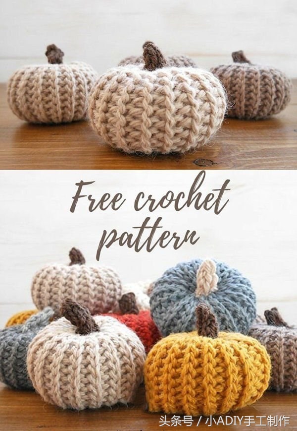 钩织小南瓜的教程和视频,超迷你可爱的小南瓜钩织挂件