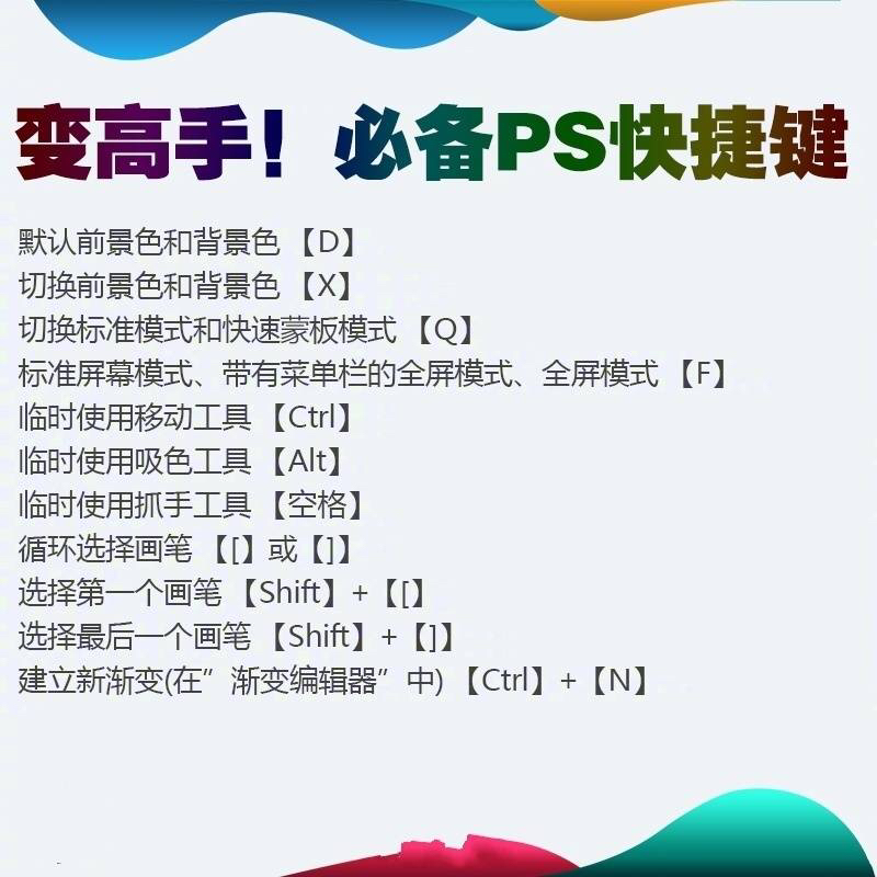 ps快捷键大全掌握完你就是大师,ps常用快捷键大全和技巧图片