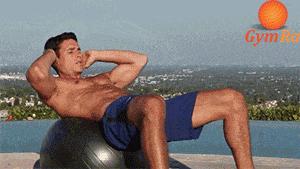 瑜伽球马甲线训练动作,瑜伽球视频练马甲线