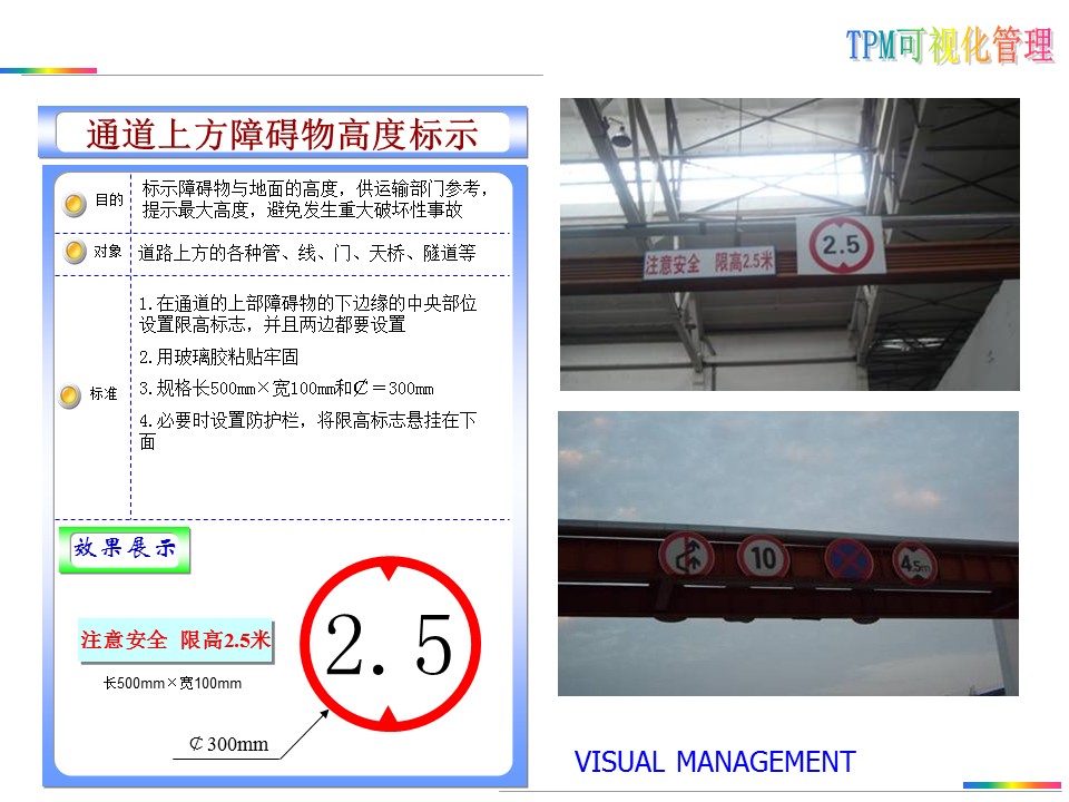 可视化目视化安全标准化标识牌,目视化管理信息