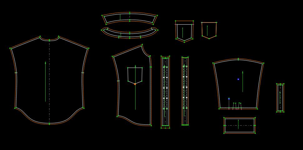 韩版女士宽松衬衫裁剪图,韩版格子衬衫裁剪教程