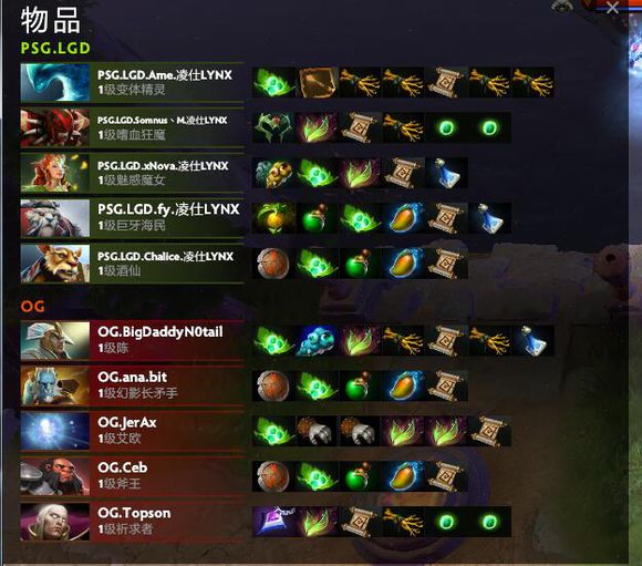 ti8总决赛lgd2比1og,ti8揭幕战大爹五转一助og战平lgd