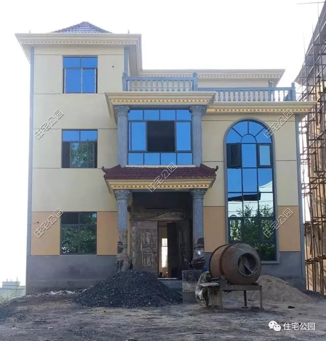 最新农村自建房效果图带地下室,农村一层自建房带地下室效果图