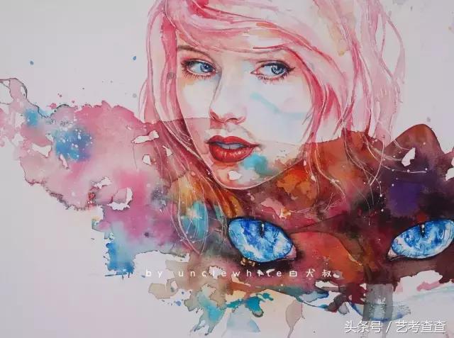 非常简单的水彩人物画法,简单的水彩小插画