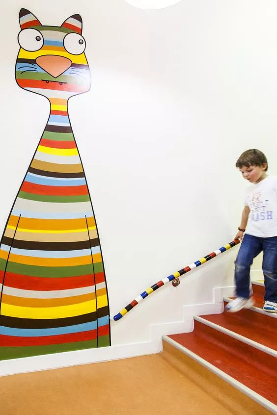 自家门口墙绘,一家房子墙绘