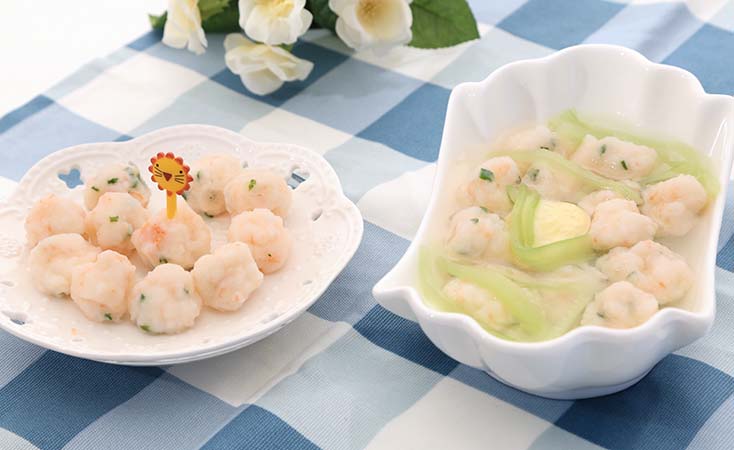 婴儿虾丸黄瓜水饺,宝宝辅食虾丸汤九个月做法