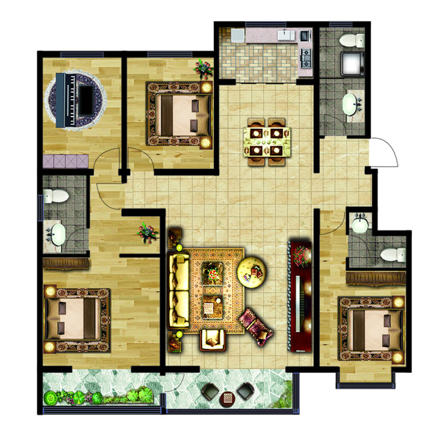房地产公司复式户型设计图,楼盘户型设计图大全