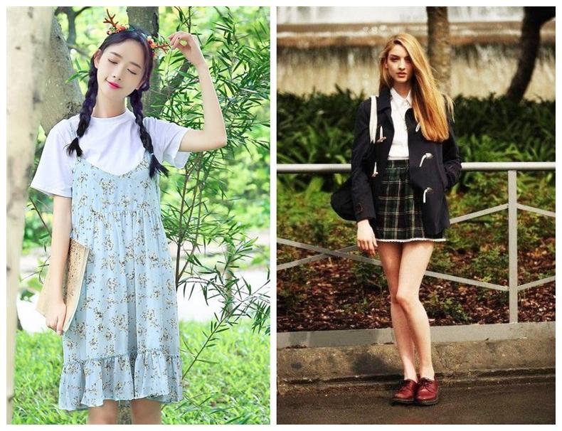 百褶裙层次感,百褶结合的裙子