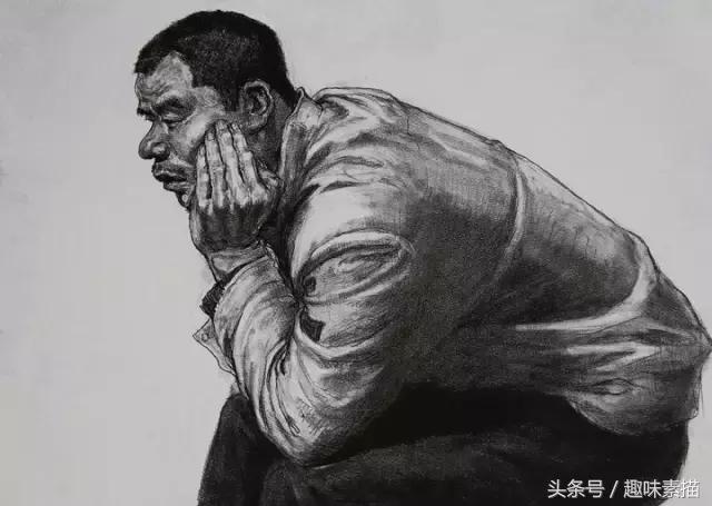 央美素描高分作品,央美高分卷素描半身像