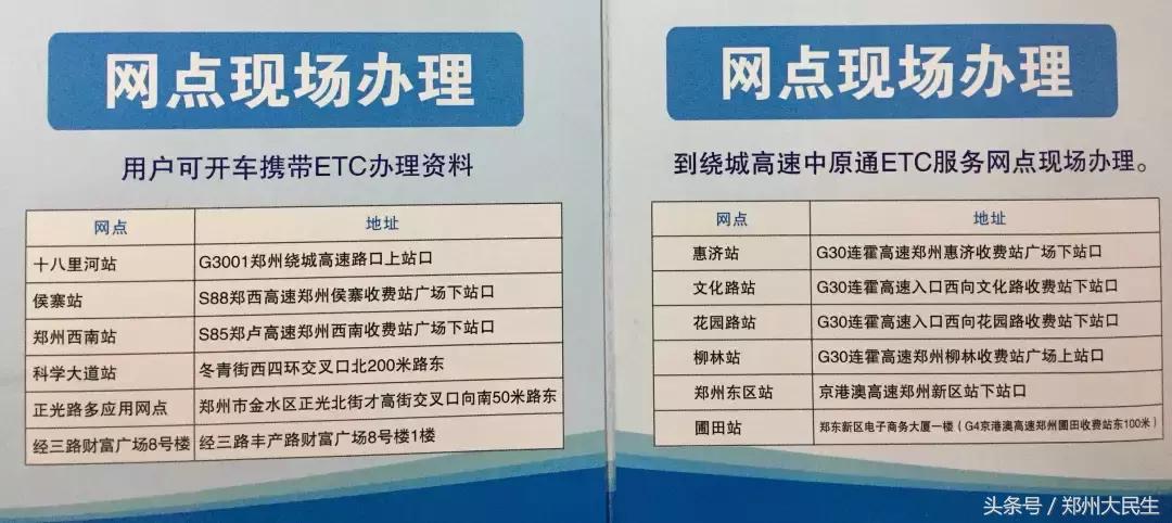 郑州etc免费办理网点查询,郑州安装etc在哪里安装