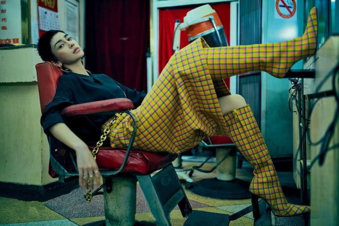 baby杨颖真剃成寸头了吗,baby早期短发照片