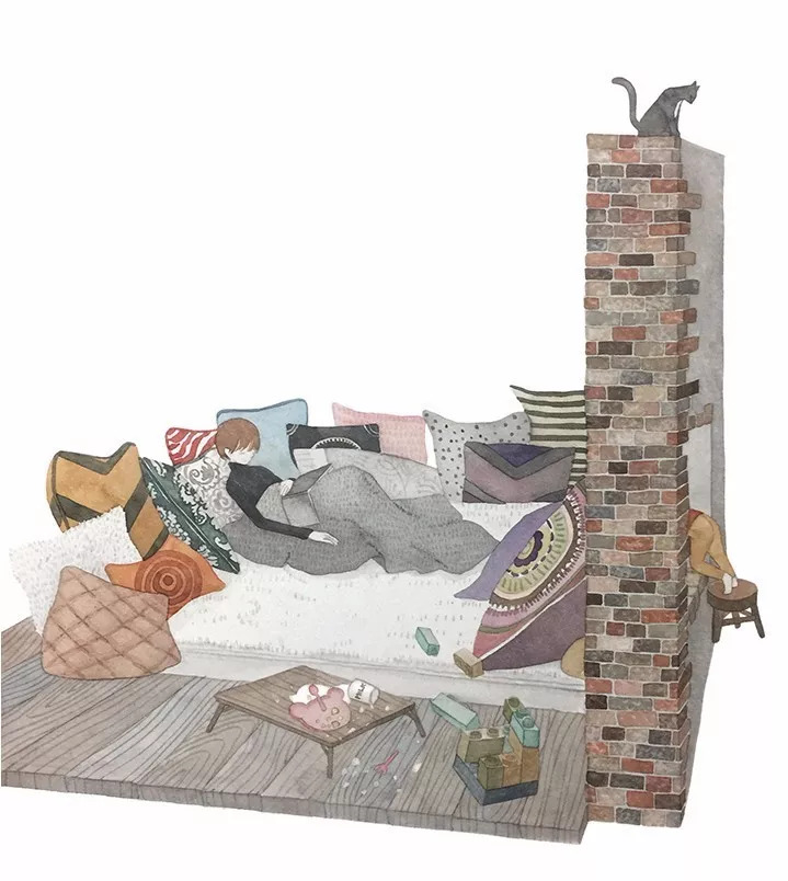 手绘妈妈和女儿的日常生活，温暖而感人